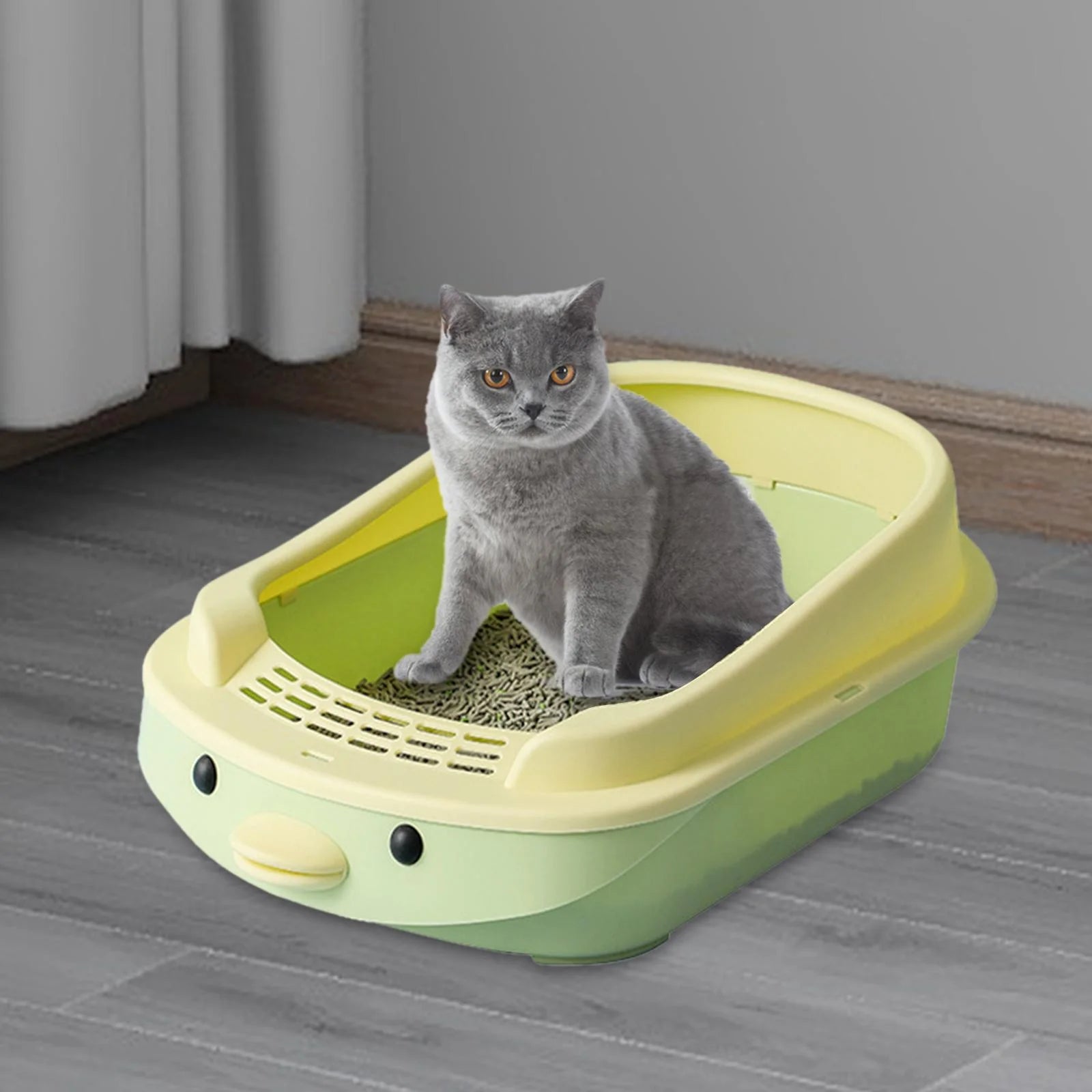 Open Litter Tray- Cat Face-portable-removeable pan