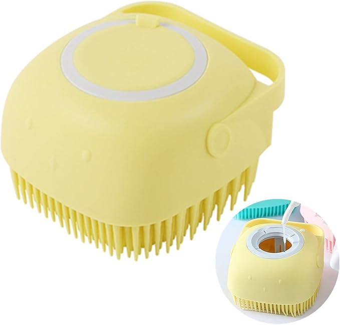 Silicone Bath Massage Brush-grooming-brush-soap dispenser-silicone