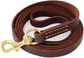 Leather-Leash-Dogs-Brass Buckle-tensile resistance-crack resistance-wear resistance.-Heavy Duty- Genuine Leather-Sturdy-Ergonomic