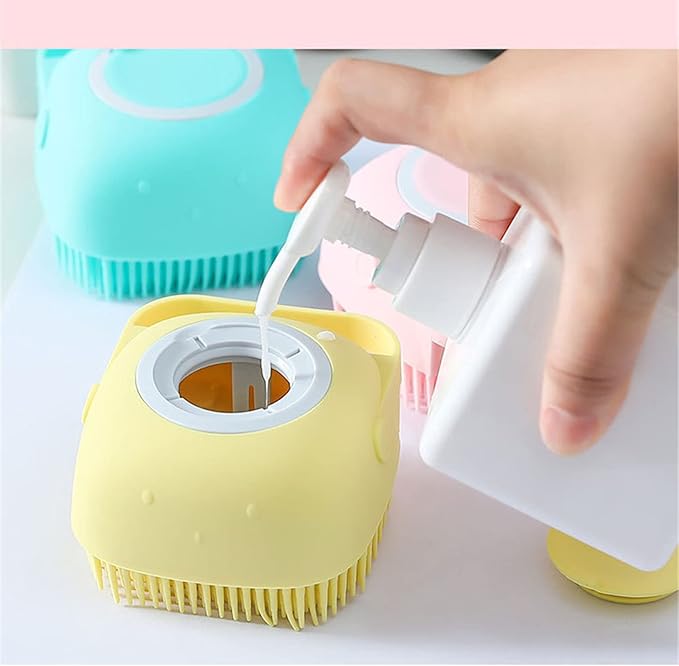Silicone Bath Massage Brush-grooming-brush-soap dispenser-silicone