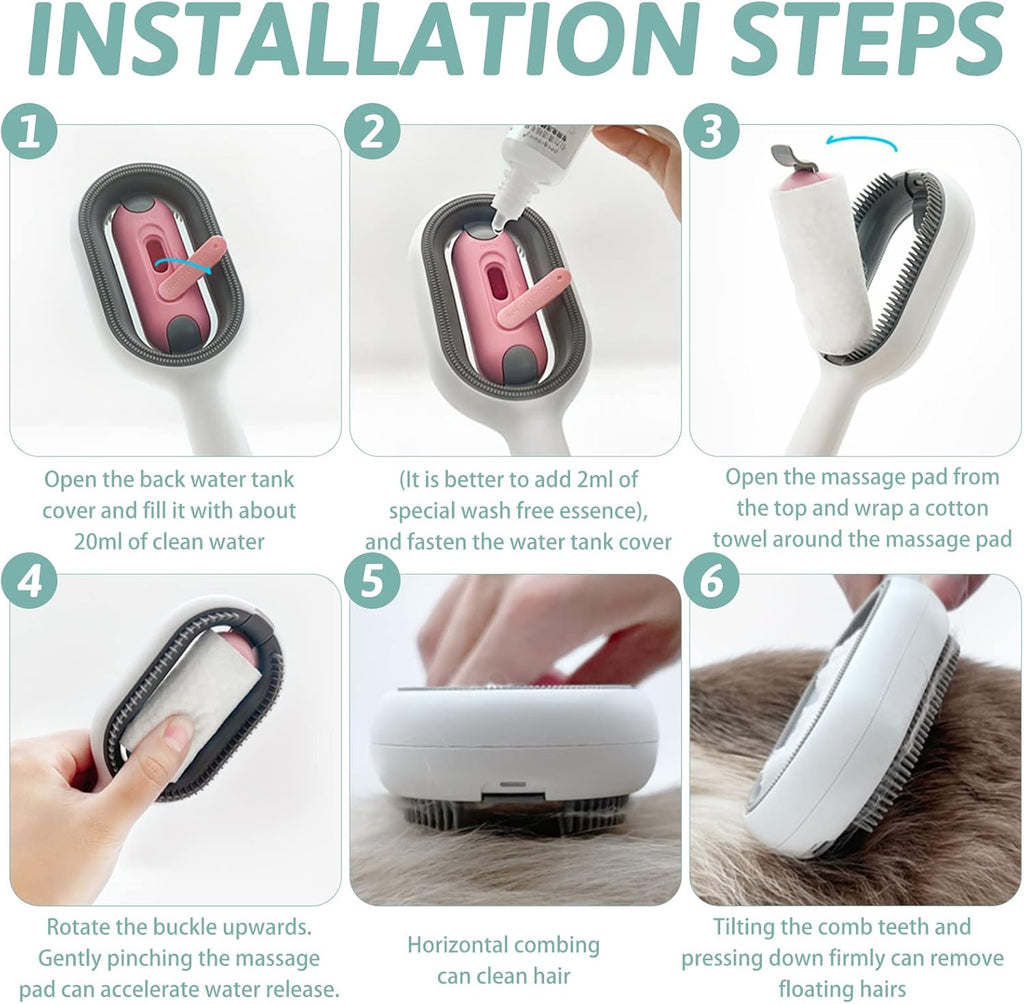 Grooming Brush with Water Tank-lint-roller-brush-durable-multifunctional-cleaning-tools-pets-furniture-cleaner-brush-water-tank
