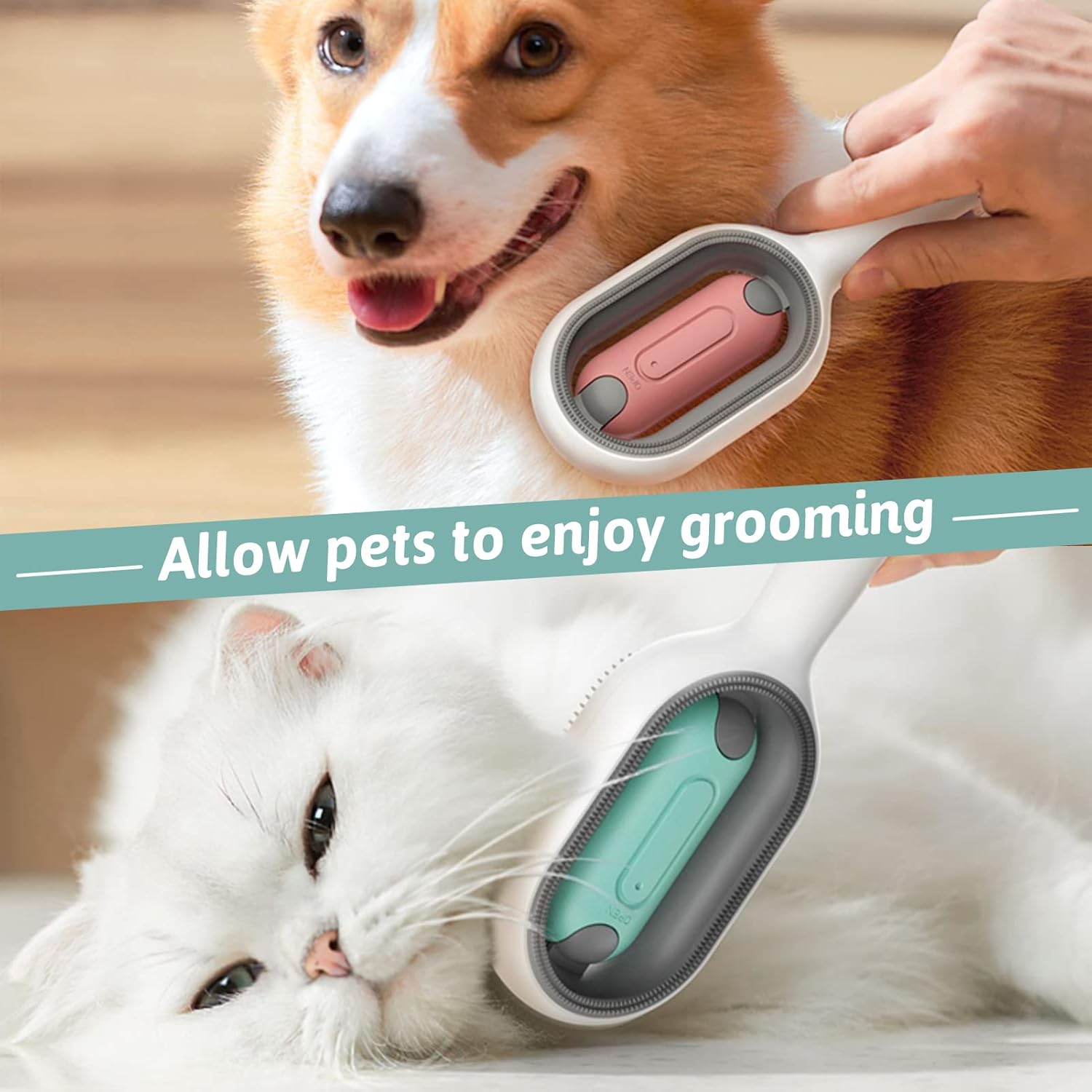 Grooming Brush with Water Tank-lint-roller-brush-durable-multifunctional-cleaning-tools-pets-furniture-cleaner-brush-water-tank