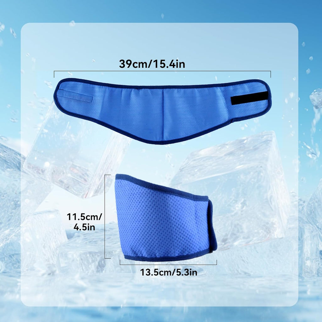 Pet cooling collar offers a quick and effective way to cool your pet in hot weather and prevent overheating. Cooling-gel-pad-breathable material- 8 hours of cooling- foldable-portable