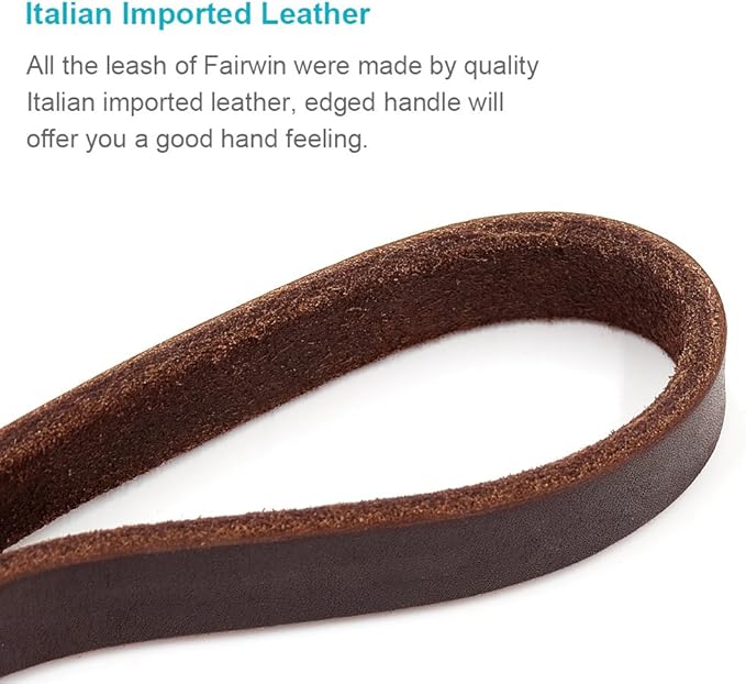 Leather-Leash-Dogs-Brass Buckle-tensile resistance-crack resistance-wear resistance.-Heavy Duty- Genuine Leather-Sturdy-Ergonomic