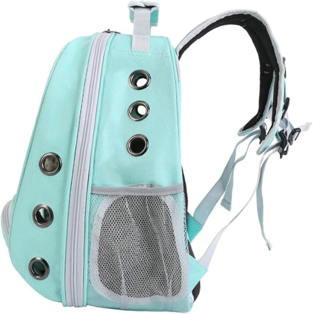 Pet carrier with a cat face design. Pet-carrier-bag pack-portable-breathable-high quality-transparent-window-travel-bag