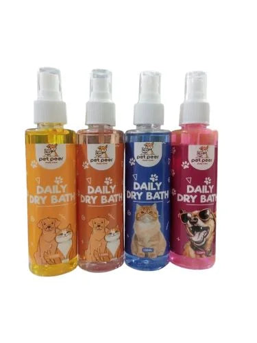 Pet Peer Dry Bath Spray Shampoo-cats-dogs-pets-dry bath-spray