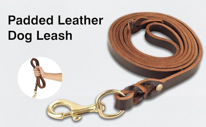Leather-Leash-Show-Quality-Dogs-Dog show-Heavy Duty- Genuine Leather-Sturdy-Ergonomic