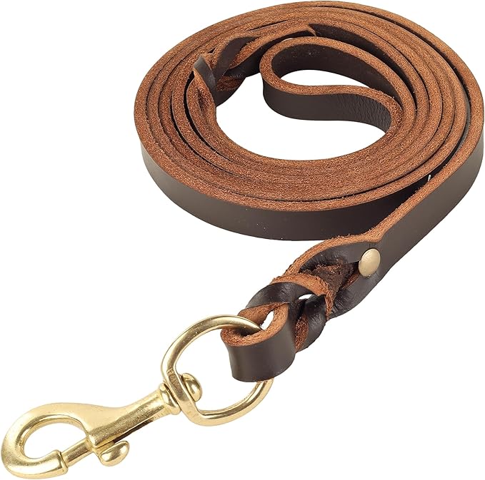 Leather-Leash-Show-Quality-Dogs-Dog show-Heavy Duty- Genuine Leather-Sturdy-Ergonomic