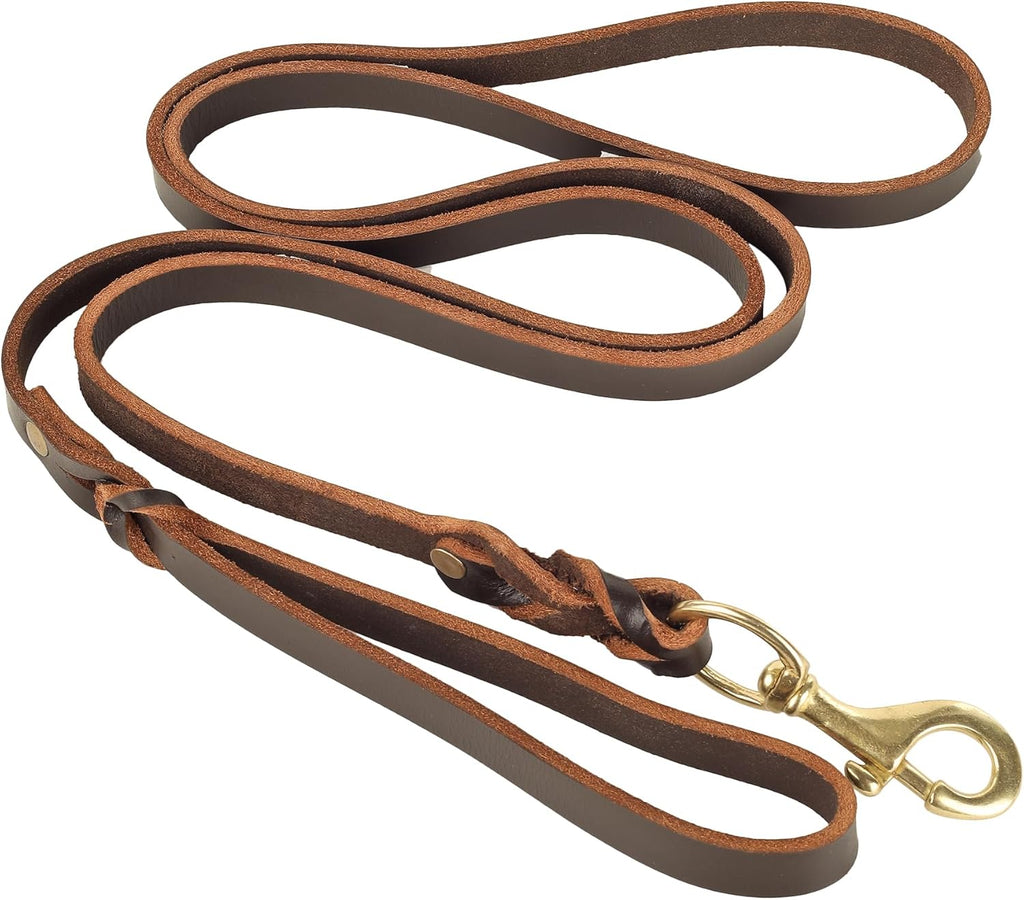 Leather-Leash-Show-Quality-Dogs-Dog show-Heavy Duty- Genuine Leather-Sturdy-Ergonomic