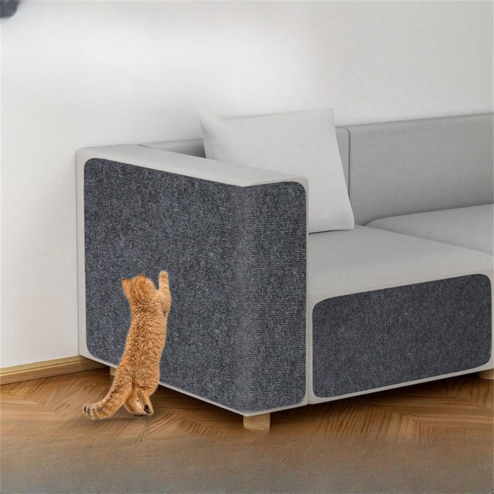 Self-adhesive cat scratching pad designed to protect furniture. High-quality-fibre-wear-resistant-anti scratch-mat-self adhesive- easy to install-on leather-wood-walls-doors.