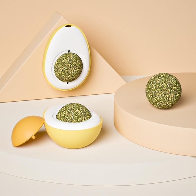 wall mounted cat nip toy egg shaped. Cat-toy-egg-catnip ball-wall mounted-interactive toy