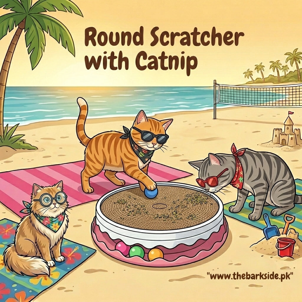 Scratching Post with Catnip - Round