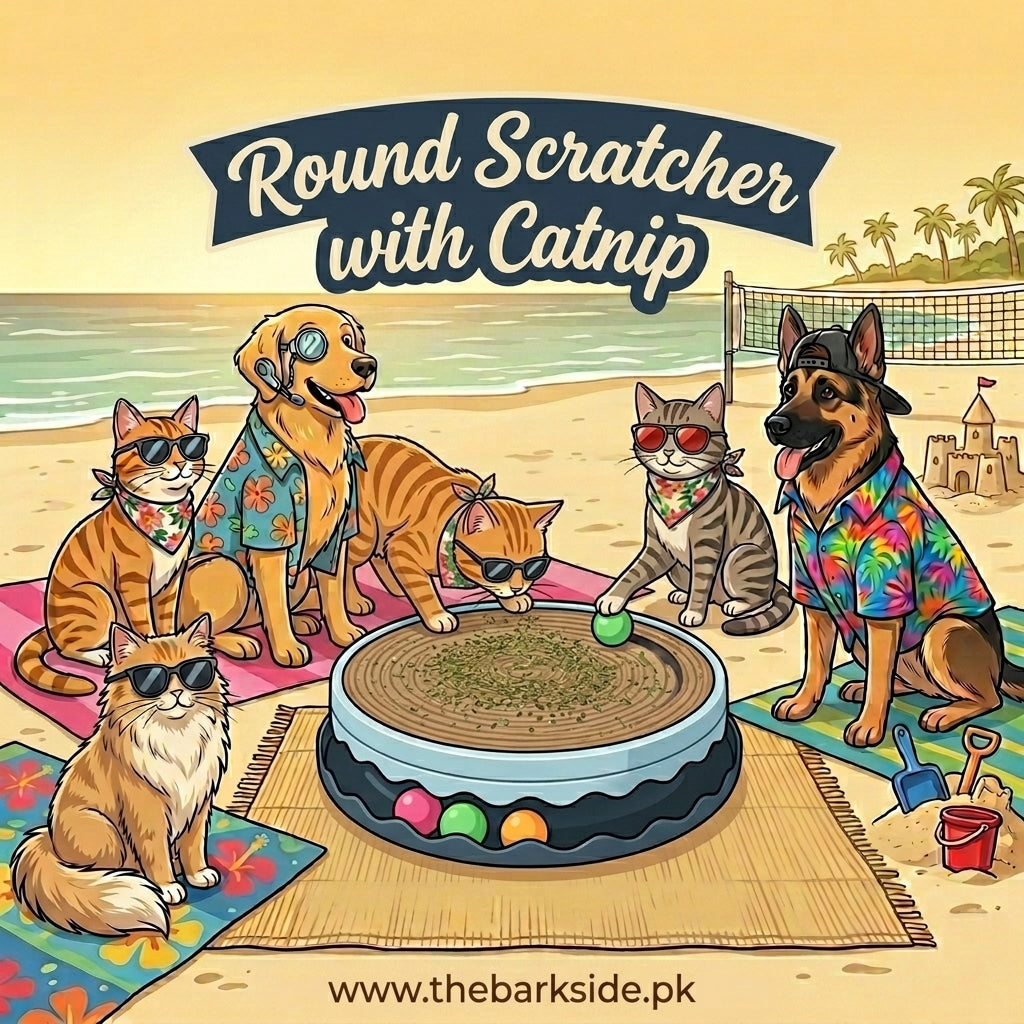 Scratching Post with Catnip - Round