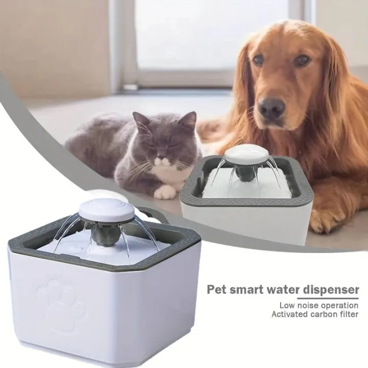 Pet smart water dispenser. Pet-water-fountain-fresh-water-dispenser-three water flow modes- BPA free- low power consumption-smart-water-feeder