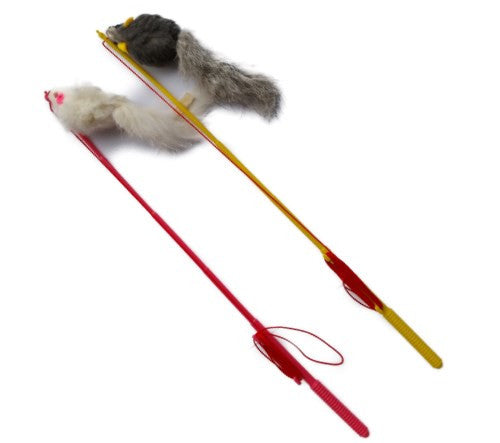 Mouse- stick-toy-cats