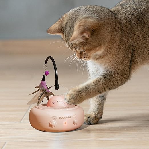 Interactive Robot Teaser Cat Toy. Cat-toys-robot-teaser-laser-batteryoperated