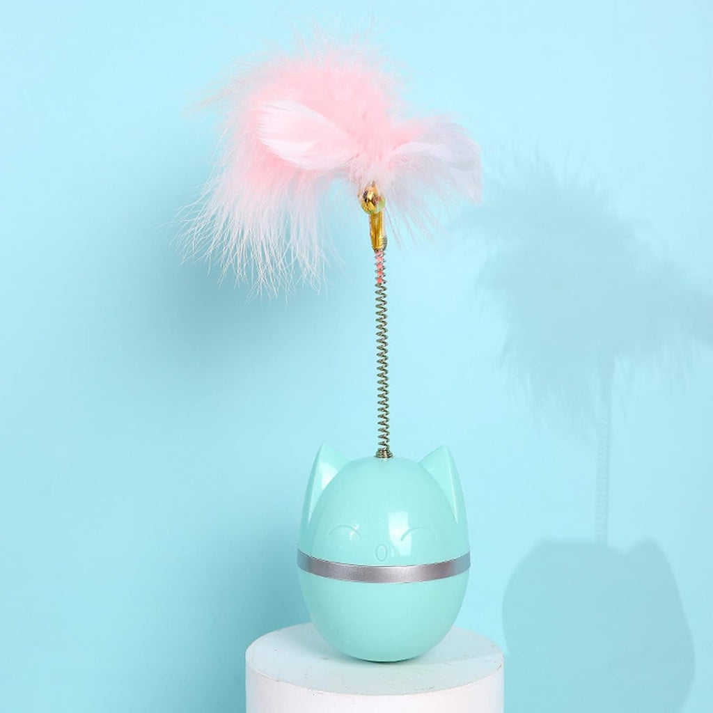 Interactive Feather & Tumbler Toy. Cat-toy-tumbler-feather-interactive